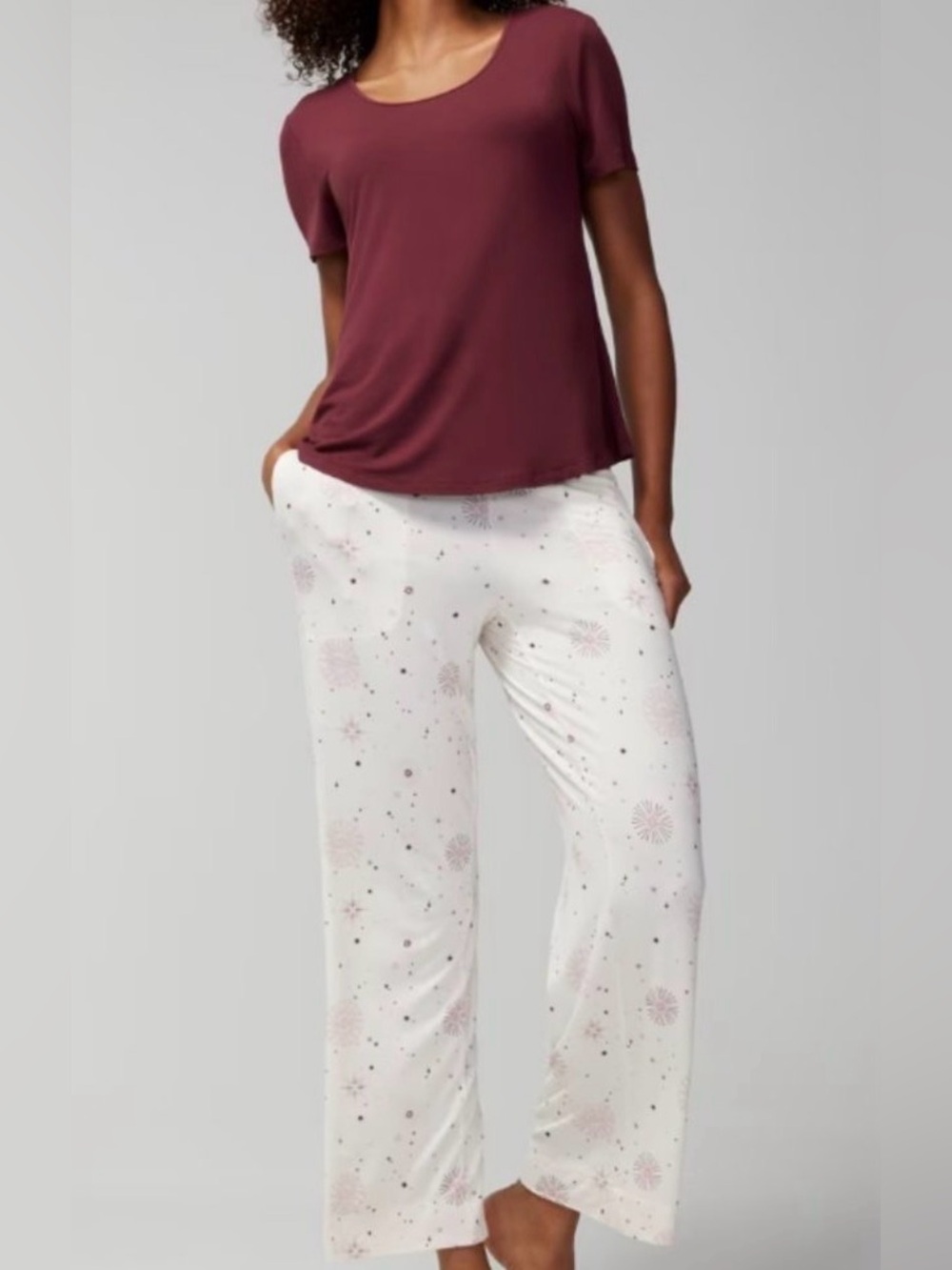 Soma Cool Nights Short Sleeve Pajama Set Sz L NWT
